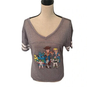 Ladies Toy Story 4 Shirt Disney/Pixar Official Size XL (15-17) Gray EUC
